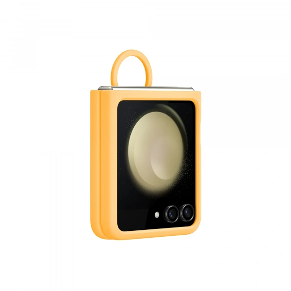 Чехол Samsung Silicone Case with Ring для Z Flip5 цвет: абрикосовый (Apricot)