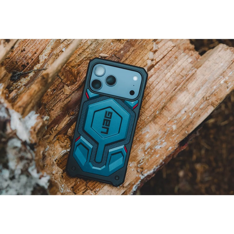 Чехол UAG Monarch Pro с поддержкой MagSafe для iPhone 17 Pro цвет: зеленый кевлар (Kevlar Green)