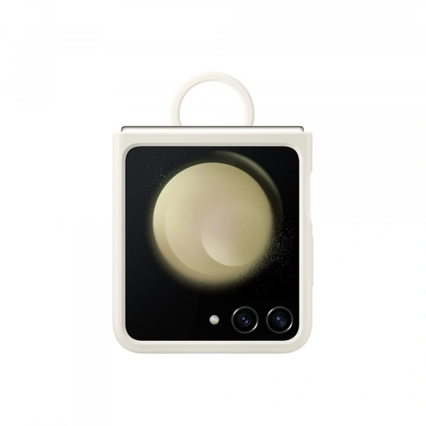 Чехол Samsung Silicone Case with Ring для Z Flip5 цвет: кремовый (Cream)